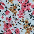 Sale Baumwollstretch Blumen rosa